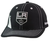 Los Angeles Kings Reebok Contrast Stitch Black Adjustable NHL Hat